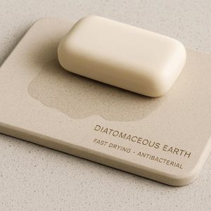 11 Diatomaceous Earth Fast Drying Soap Mat For Instant Water Absorption And Antibacterial Surface