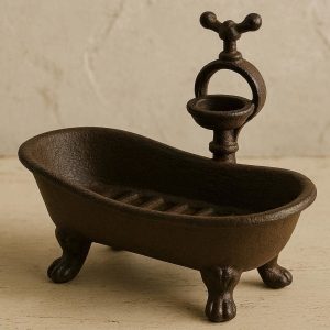 16 Vintage Cast Iron Clawfoot Bathtub Soap Dish For Retro Style Home Decor And Decorative Storage