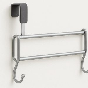 19 Over The Door Towel Rack Hook With Soft Padding For Damage Free Bathroom And Bedroom Storage