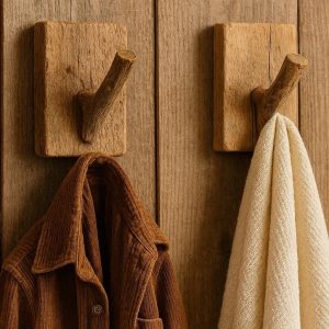 20 Rustic Natural Wooden Wall Hooks For Entryway Coat Storage And Boho Style Bathroom Towel Hanging