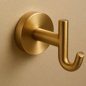 24 Brushed Gold Luxury Wall Hook For Designer Bathrooms And High End Hotel Style Towel Organization