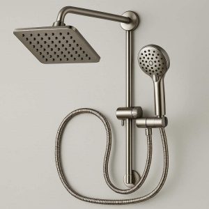 4 Dual Shower Head Combo System With Stainless Steel Hose For Maximum Body Coverage And Flexibility